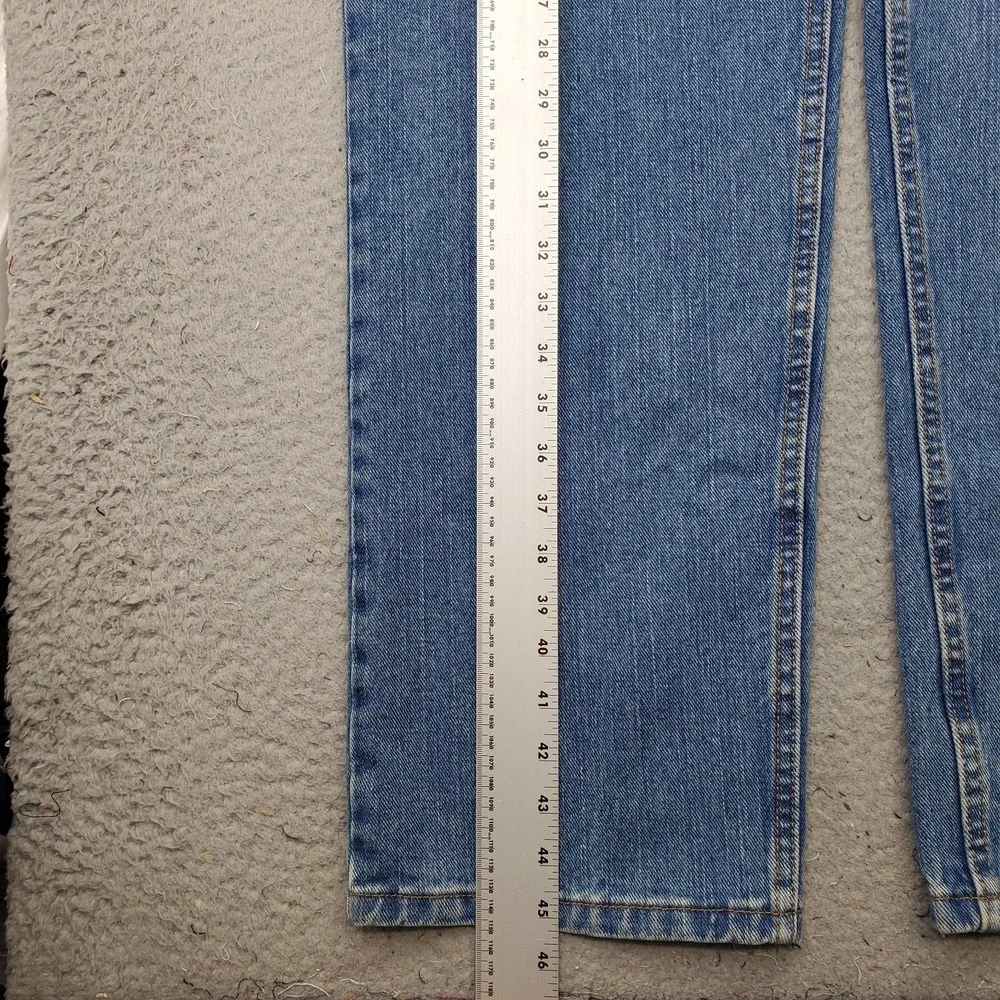 Lee Pepperstone Jeans Mens 44x34 Blue Denim Regular Fit Straight Leg Black Tab